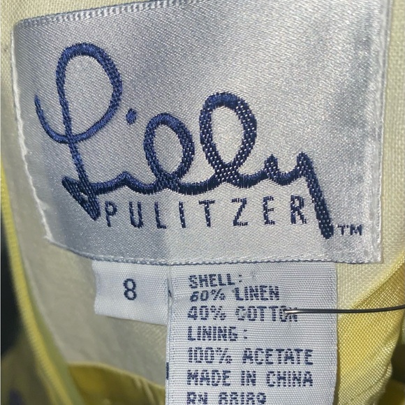 VINTAGE LILLY PULITZER PASTEL FLORAL COTTON LINEN MINI GOWN BABYDOLL SHIFT DRESS - Picture 7 of 7